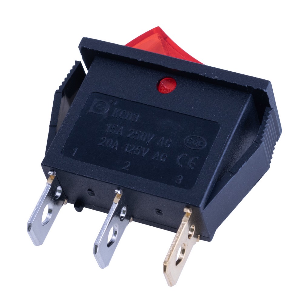Перемикач KCD3-101N 220V red