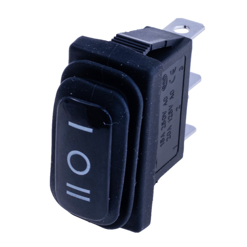 Перемикач KCD3-103W black cap