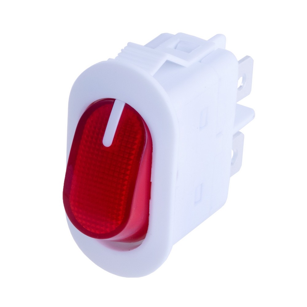 Перемикач KCD3-14P-201N 220V  red
