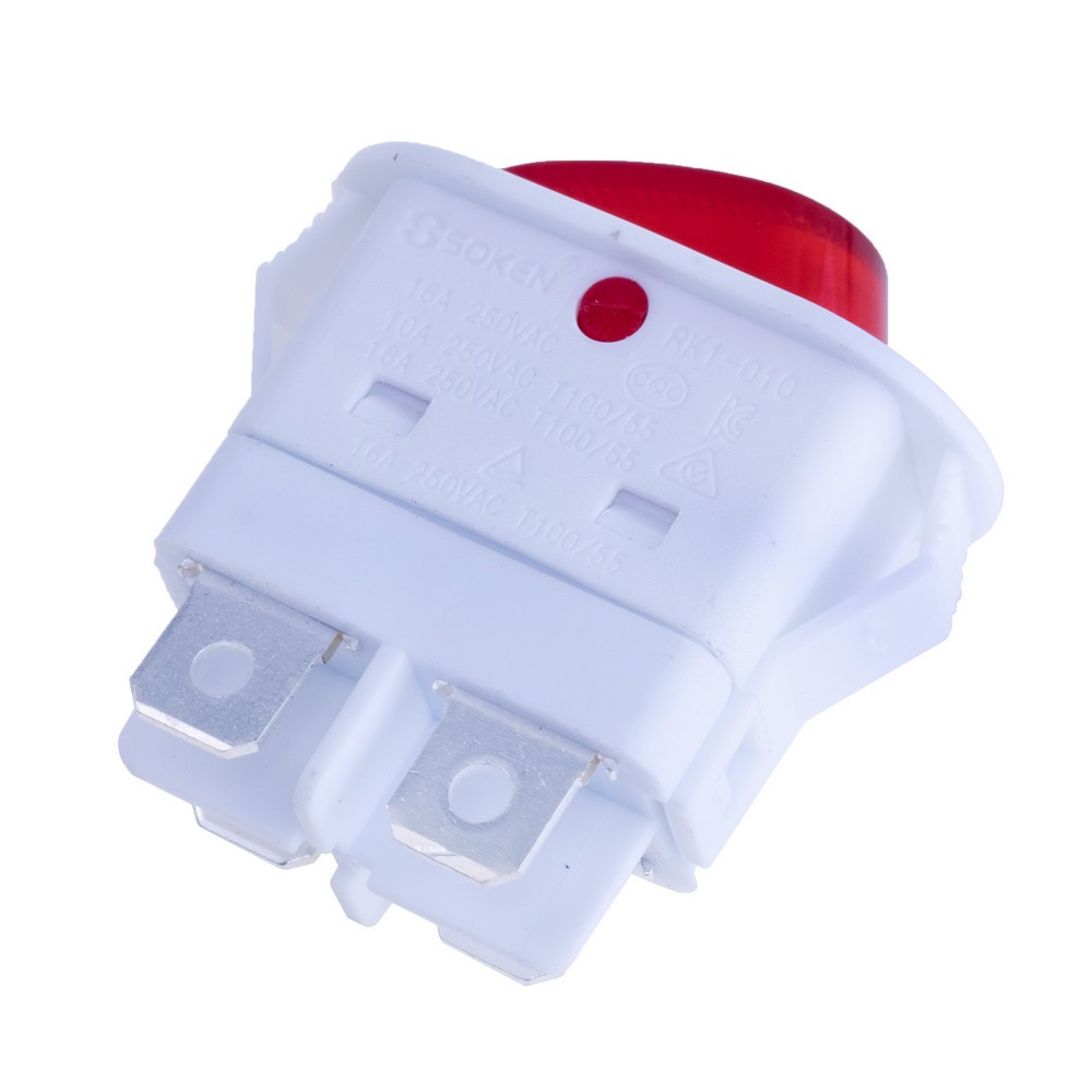 Перемикач KCD3-14P-201N 220V  red