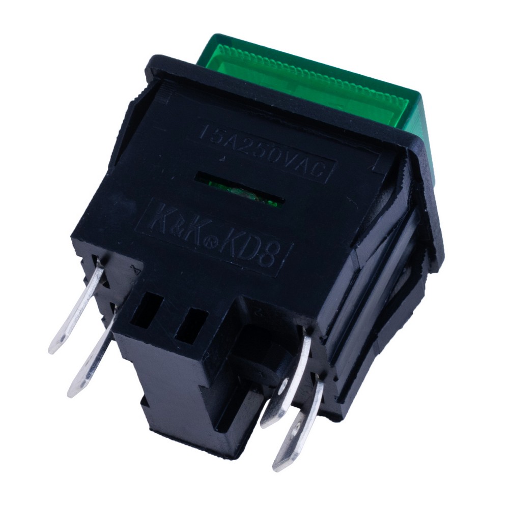 Кнопка KD8-31N Green 220V