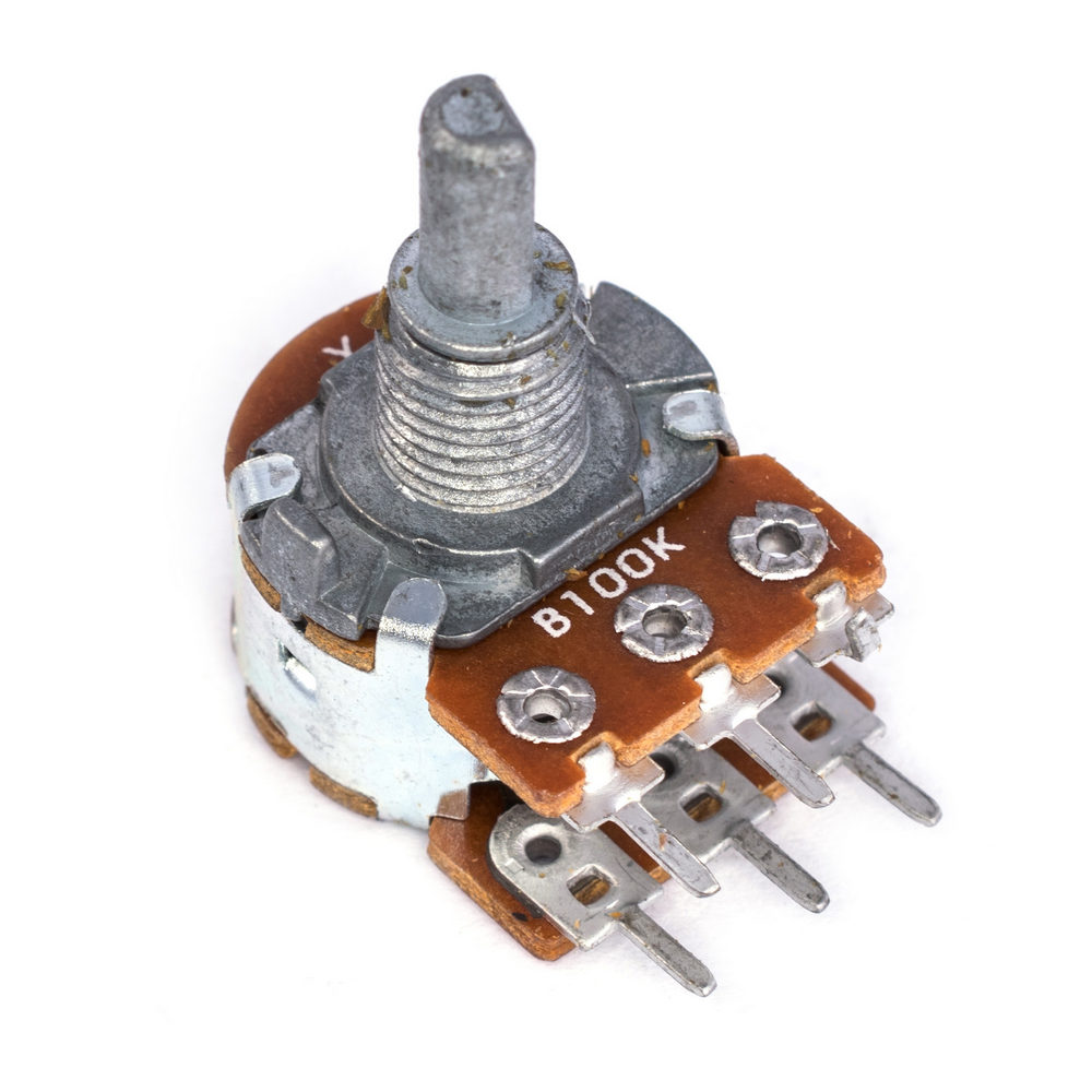R16 100 kOhm лінійний стерео (KLS4-WH148-1B-4F-B104-L15)