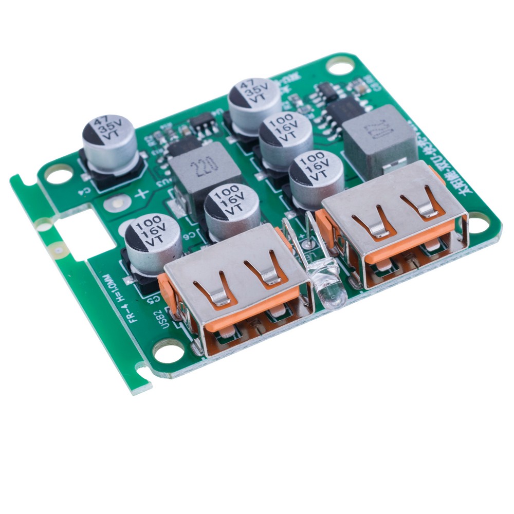 Контролер заряду сонячної батареї 2xUSB, DC/DC, 5V 2.4A(Max.) + QC 3.0 v2.1