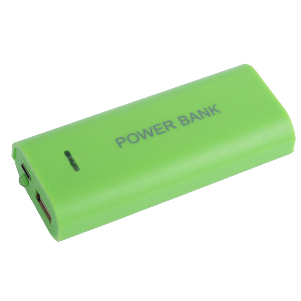 Корпус 2x18650 з USB зелений, закруглені кути Корпус 2x18650 з USB зелений, закруглені кути