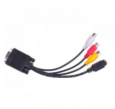 Кабель штек.VGA / гн.S-VIDEO+ 3x гн. RCA (KPO3885) Кабель штек.VGA / гн.S-VIDEO+ 3x гн. RCA (KPO3885)