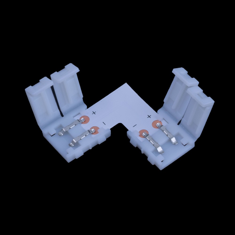 З'єднувач кутовий "L" 10mm LED 3528/5050, 2 контакти.