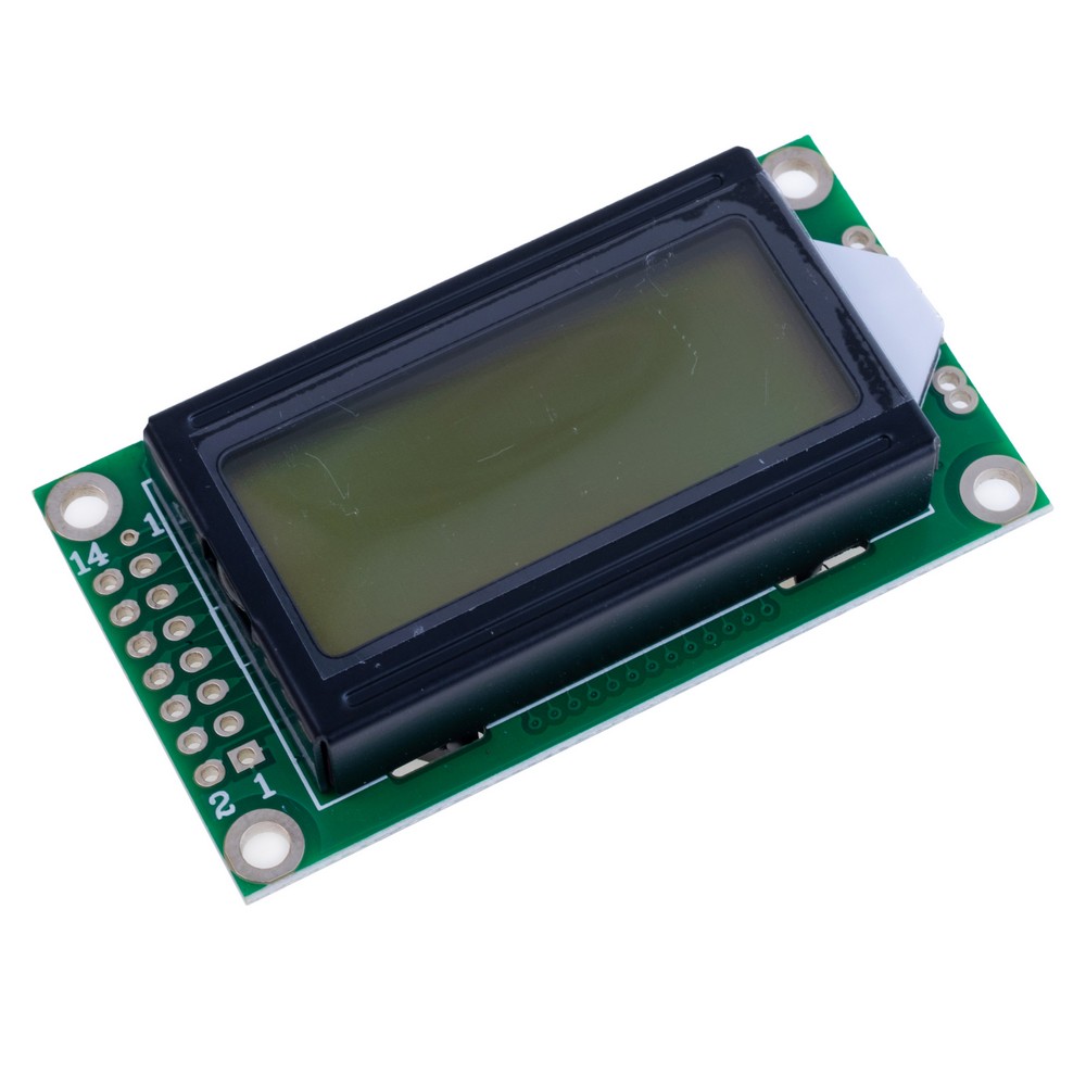 Дисплей LCD0802 8x2 Dots With Backlight Green з підтримкою Кирилиці