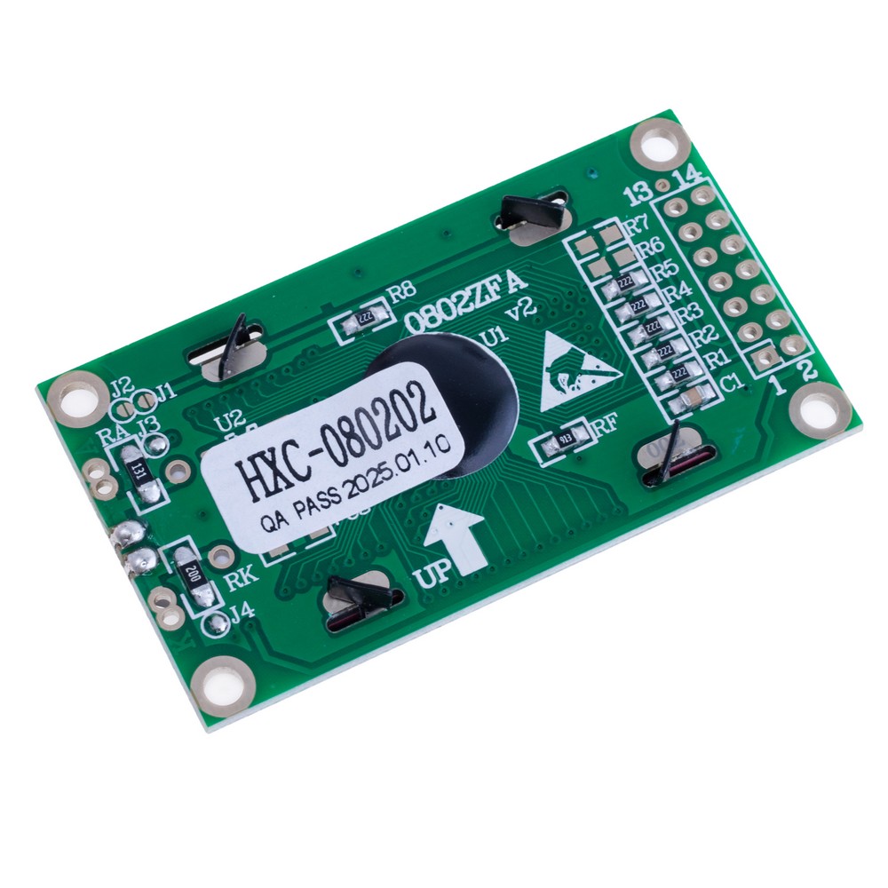 Дисплей LCD0802 8x2 Dots With Backlight Green з підтримкою Кирилиці