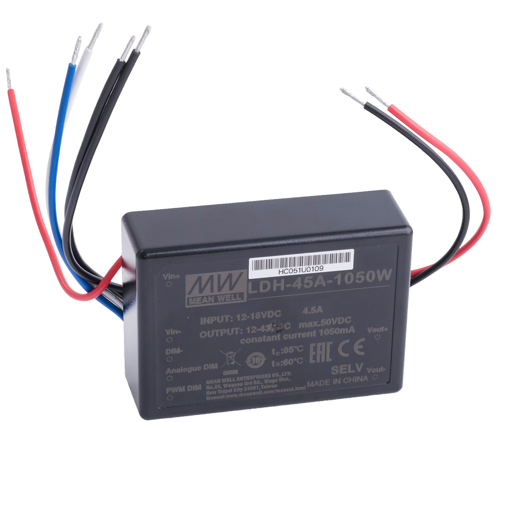 Блок живлення для світлодіодів DC/DC 1050mA, 12...43VDC, LDH-45A-1050W