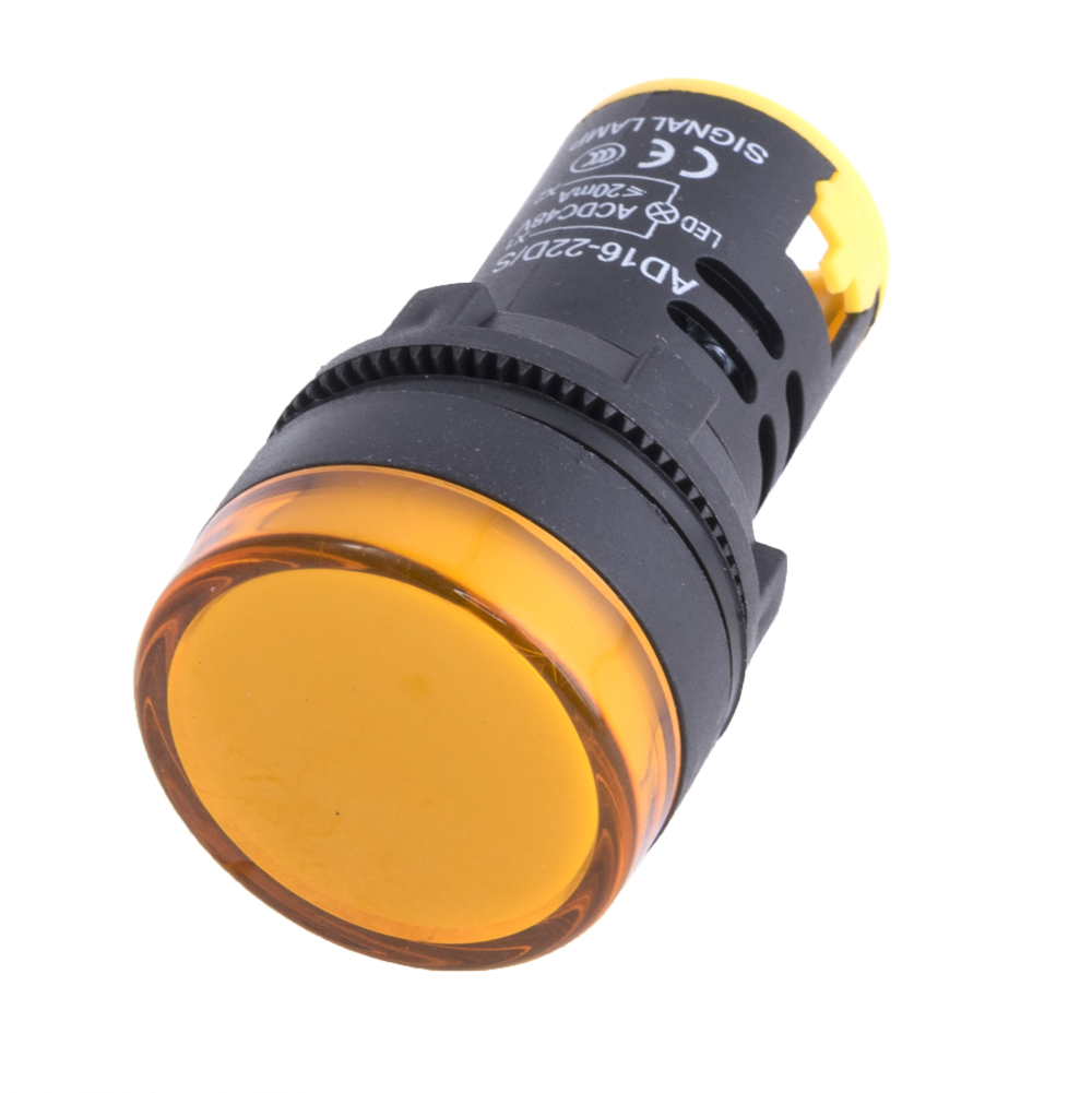 Індикаторна LED лампа AC / DC 48V жовта (AD16-22D / S, Hord) Індикаторна LED лампа AC / DC 48V жовта (AD16-22D / S, Hord)