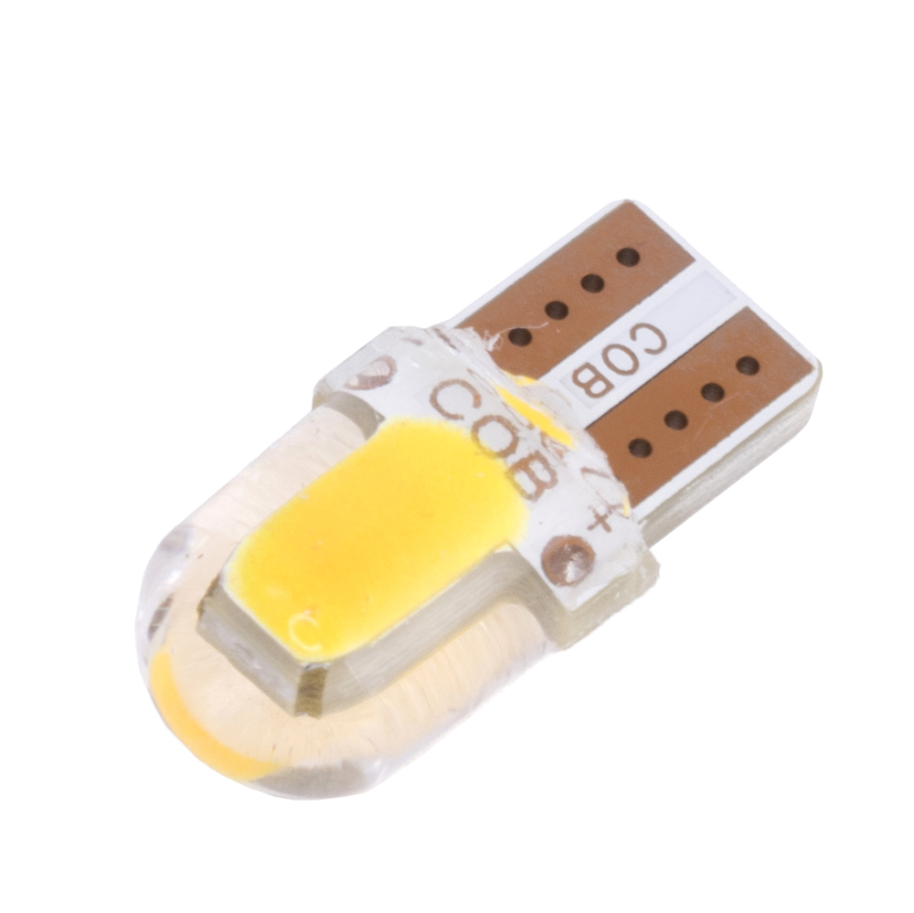 Лампа автомобільна LED W5W/194/T10 COB 8smd [жовта]