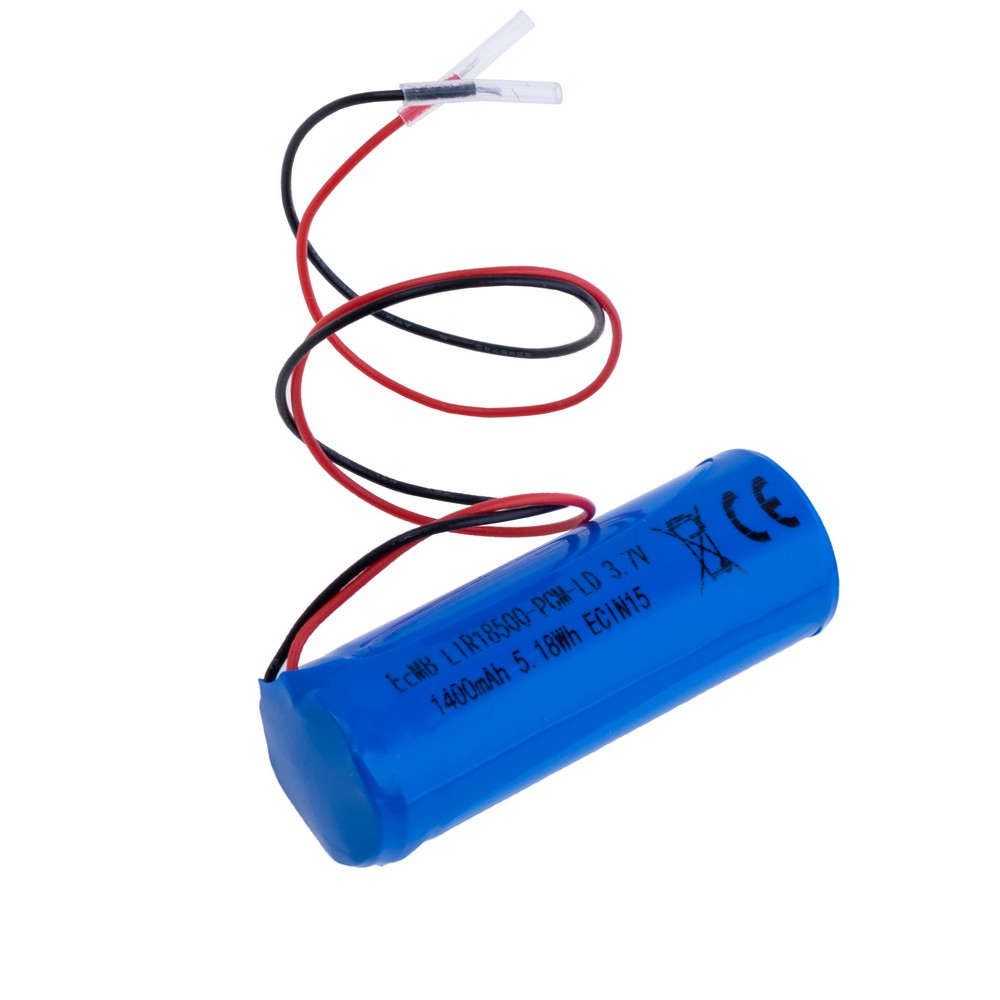 Li-Ion 1400mAh, 3.7V, 18500 EEMB літій-іонний акумулятор LIR18500-PCM-LD Li-Ion 1400mAh, 3.7V, 18500 EEMB літій-іонний акумулятор LIR18500-PCM-LD