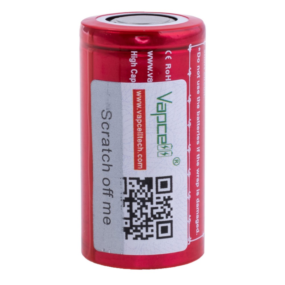 Li-Ion 1600мАг, 3,7В, 18350 Vapcell літій-іонний акумулятор,F16 INR18350 1600mah 3A