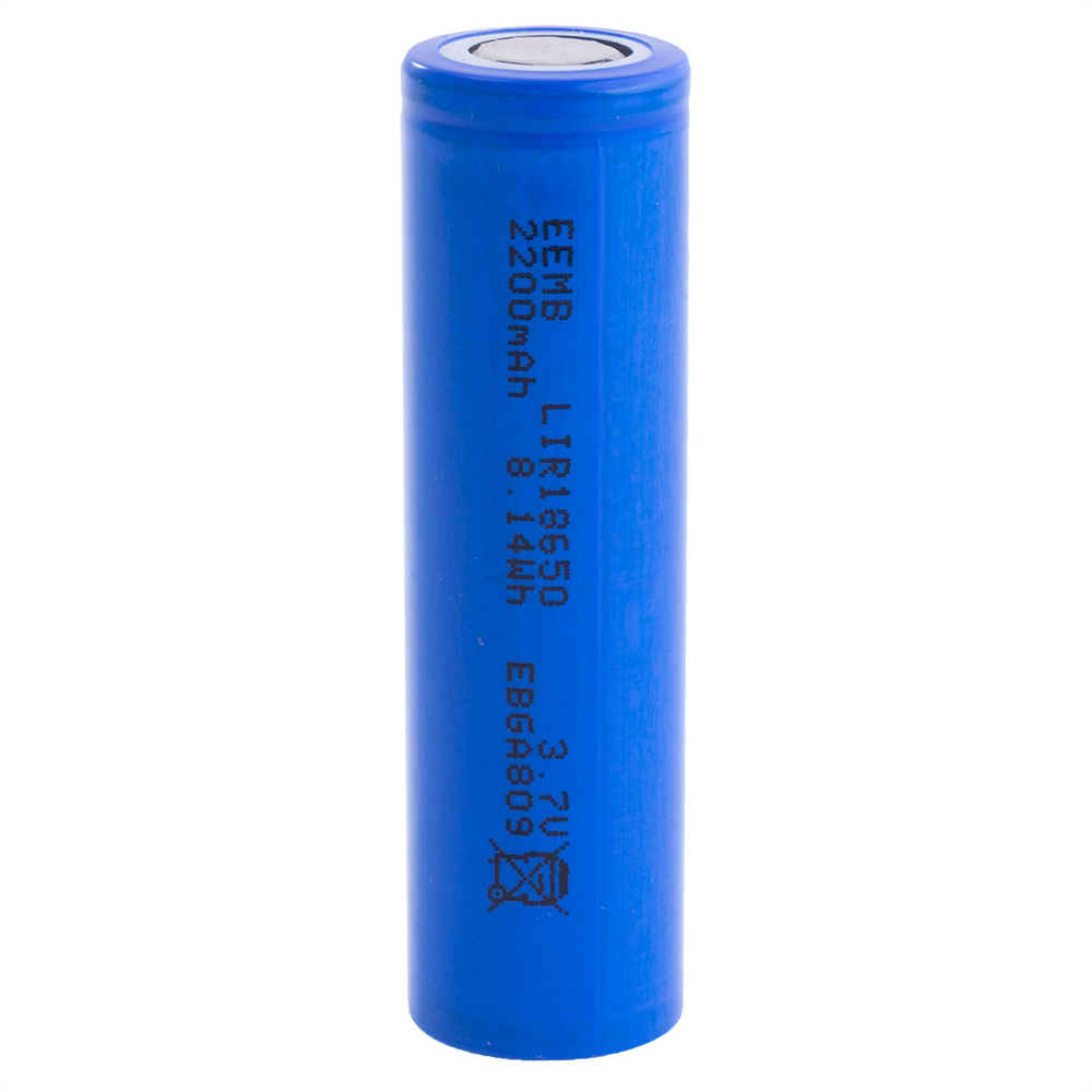 Li-Ion 2200mAh, 3.7V, 18650 EEMB літій-іонний акумулятор LIR18650 Without contact