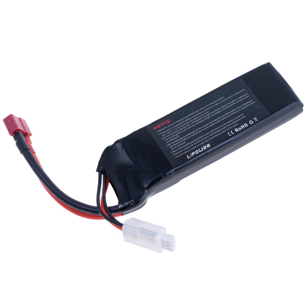 Li-Ion 2200mAh, 7,4V, 106x35x15mm LiPower літій-іонний акумулятор збірка LP1335108 25C, 2S1P-(Airplane battery)