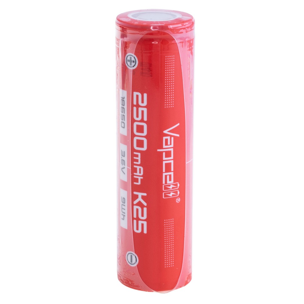 Li-Ion 2500mAh, 3,6V, 18650 Vapcell літій-іонний акумулятор K25