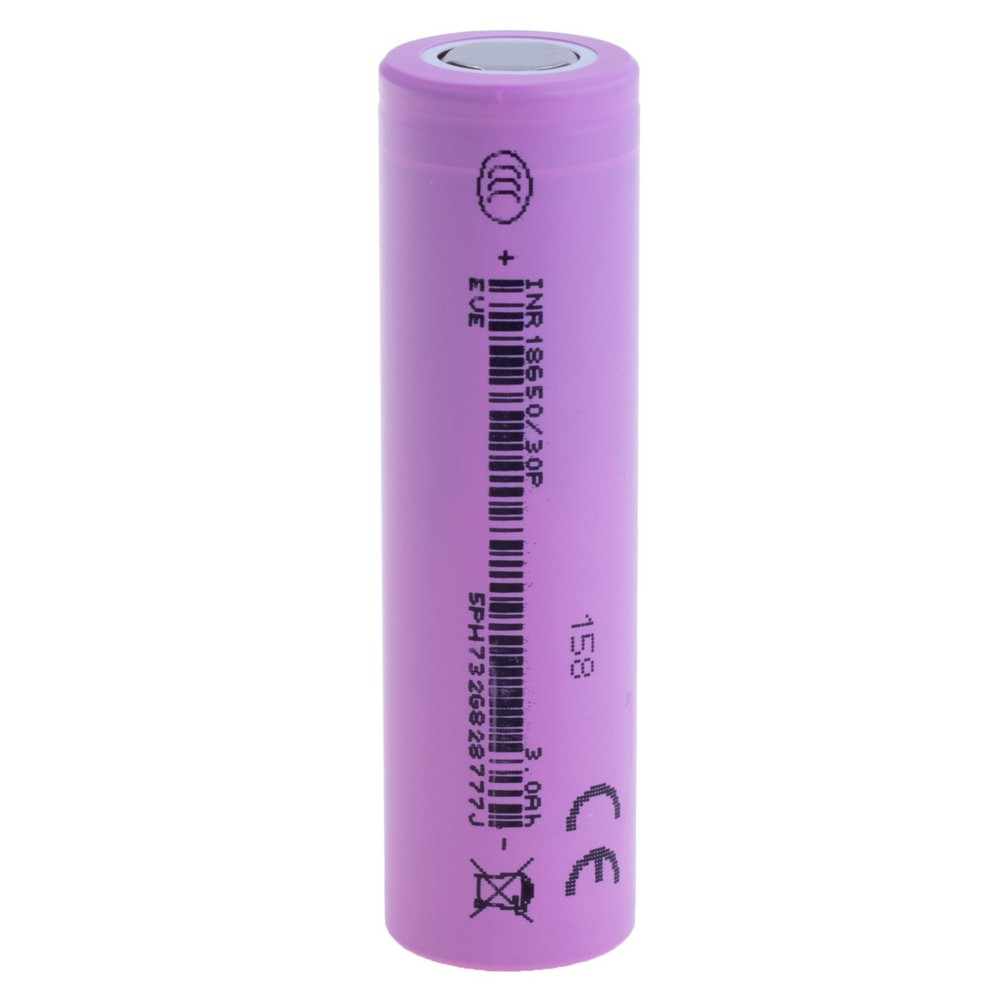 Li-Ion 3000mAh, 3.6V, 18650 EVE літій-іонний акумулятор INR18650/30P Grade A