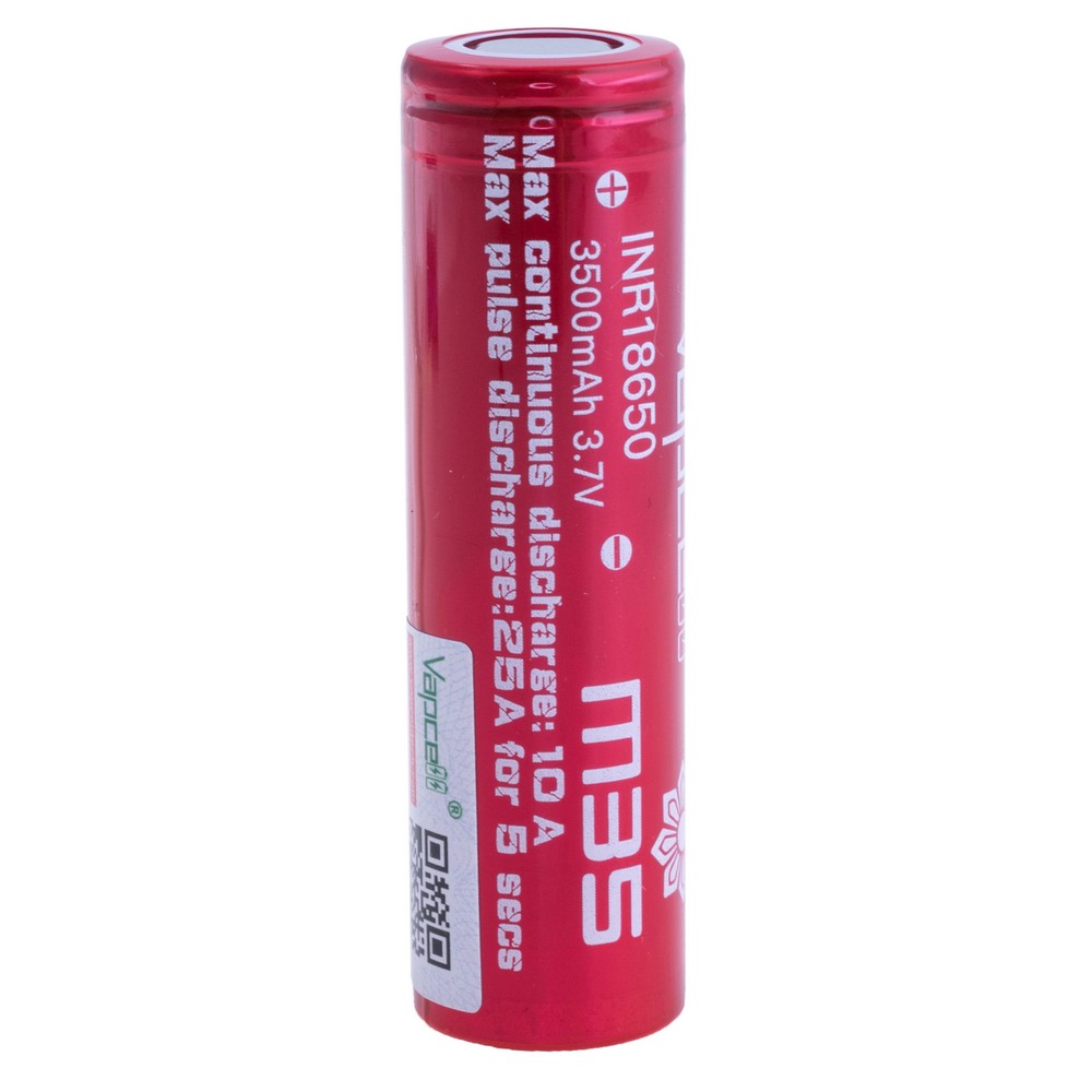 Li-Ion 3500mAh, 3,7V, 18650 Vapcell літій-іонний аккумулятор, 18650 M35 3500mah