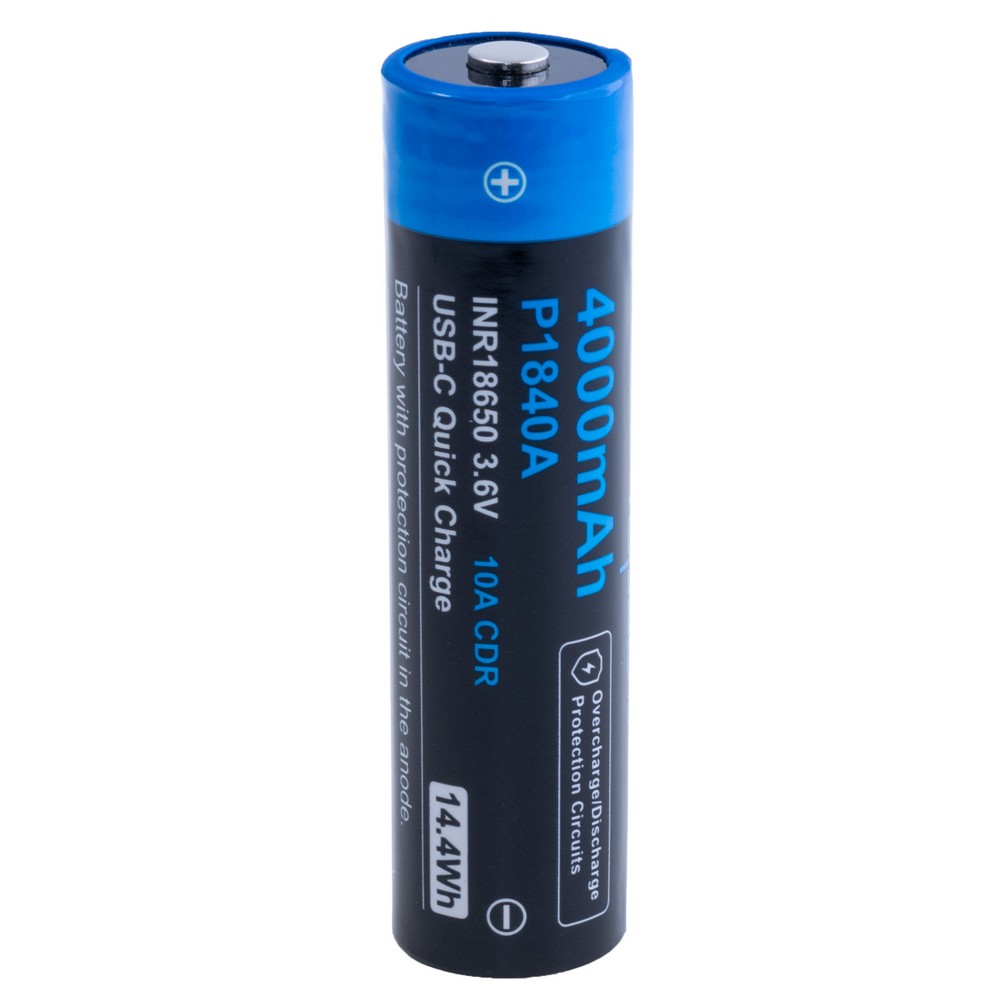 Li-Ion 4000мАг, 3,6В, 18650 Vapcell літій-іонний акумулятор з USB Type-C Li-Ion 4000мАг, 3,6В, 18650 Vapcell літій-іонний акумулятор з USB Type-C