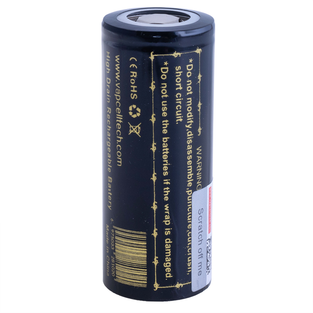Li-Ion 5200mAh, 3,7V, 26650 Vapcell літій-іонний акумулятор INR26650 K52