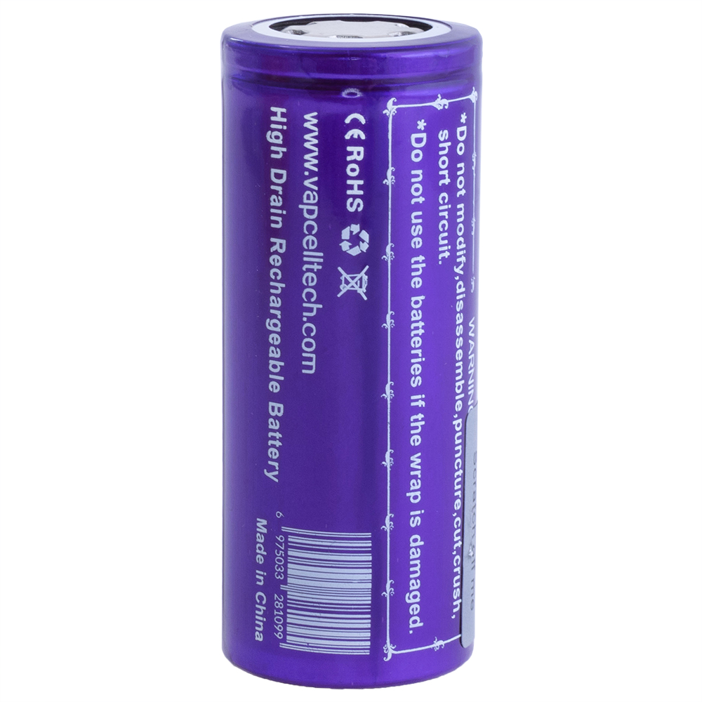 Li-Ion 5400mAh, 3,7V, 26650 Vapcell літій-іонний акумулятор INR26650 P54 20A/35A