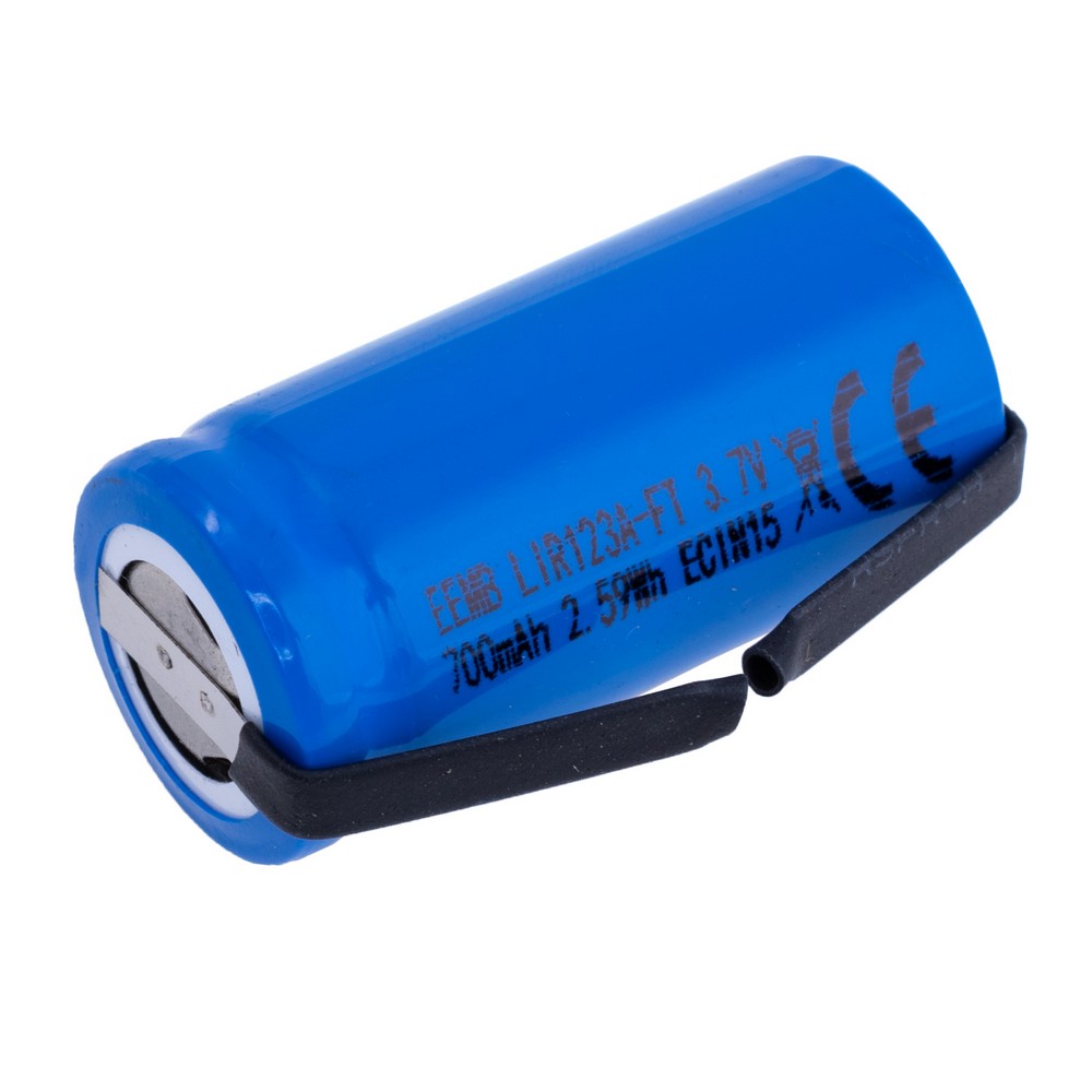 Li-Ion 700mAh, 3.7V, CR123 EEMB літій-іонний акумулятор з проводами LIR123A-FT Li-Ion 700mAh, 3.7V, CR123 EEMB літій-іонний акумулятор з проводами LIR123A-FT
