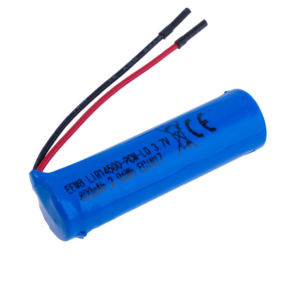 Li-Ion 800mAh, 3.7V, 14500 EEMB літій-іонний акумулятор LIR14500-PCM-LD Li-Ion 800mAh, 3.7V, 14500 EEMB літій-іонний акумулятор LIR14500-PCM-LD