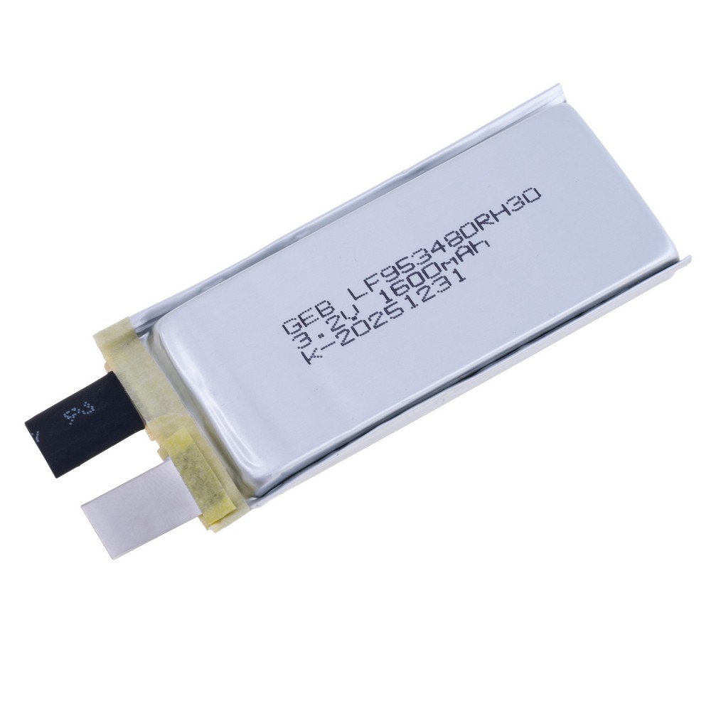 LiFePO4 1,6Ah, 3,2V, 9,5х34х80mm GEB акумулятор літій-залізо-фосфатний LF953480SH30