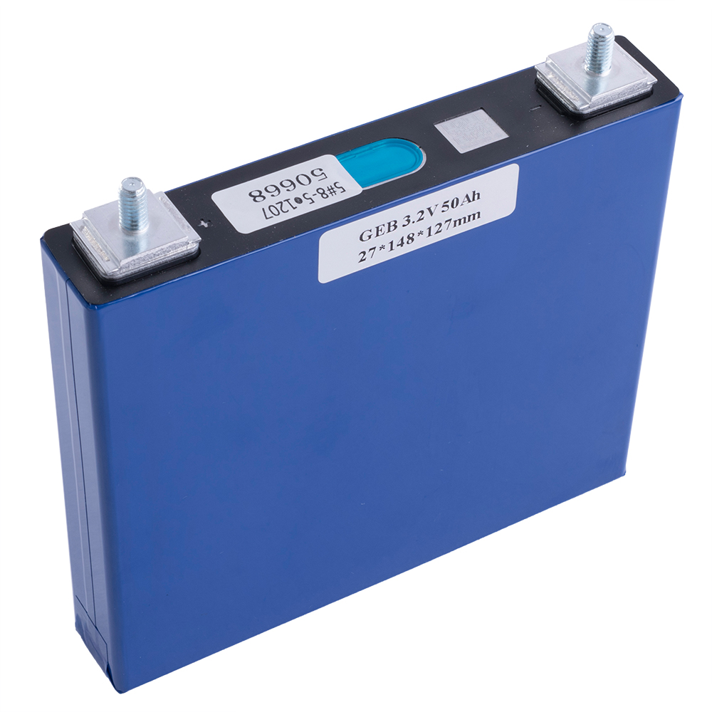 LiFePO4 50Ah, 3,2V, 27x148x127mm GEB акумулятор літій-залізо-фосфатний LFP 3.2V 50Ah LiFePO4 50Ah, 3,2V, 27x148x127mm GEB акумулятор літій-залізо-фосфатний LFP 3.2V 50Ah