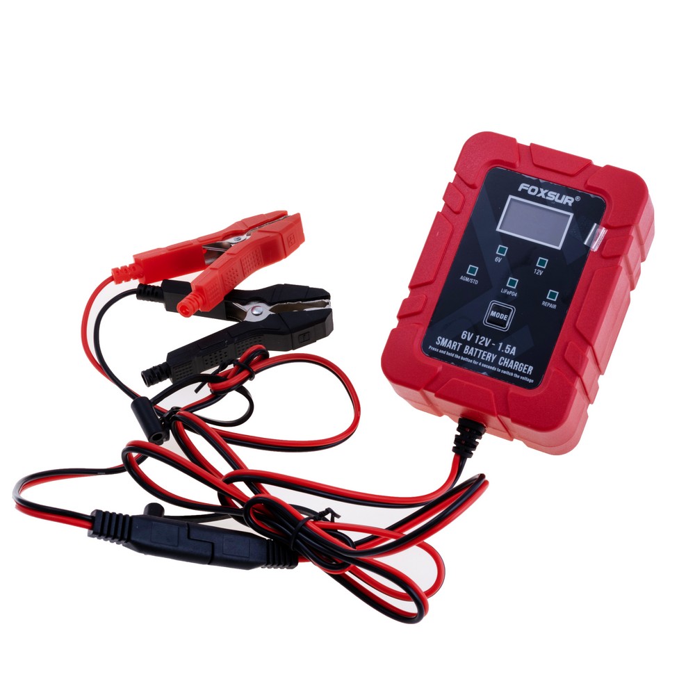 Зарядний пристрій для LiFePo4, AGM, EFB, GEL акумуляторів 6V/12V, 1,5A,  FBC061215D