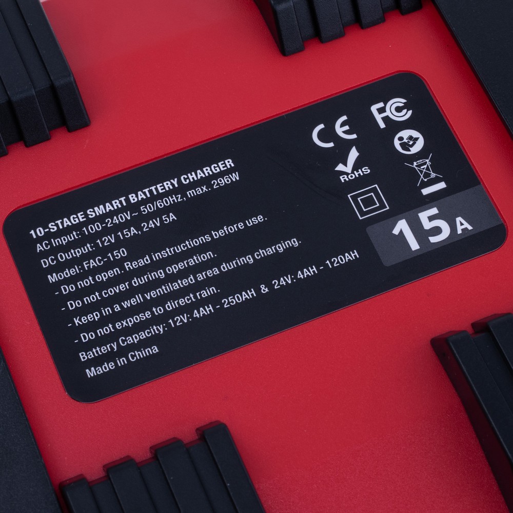 Зарядний пристрій для LiFePo4, AGM, EFB, GEL акумуляторів 12V/24, 15A, FAC-150 Зарядний пристрій для LiFePo4, AGM, EFB, GEL акумуляторів 12V/24, 15A, FAC-150