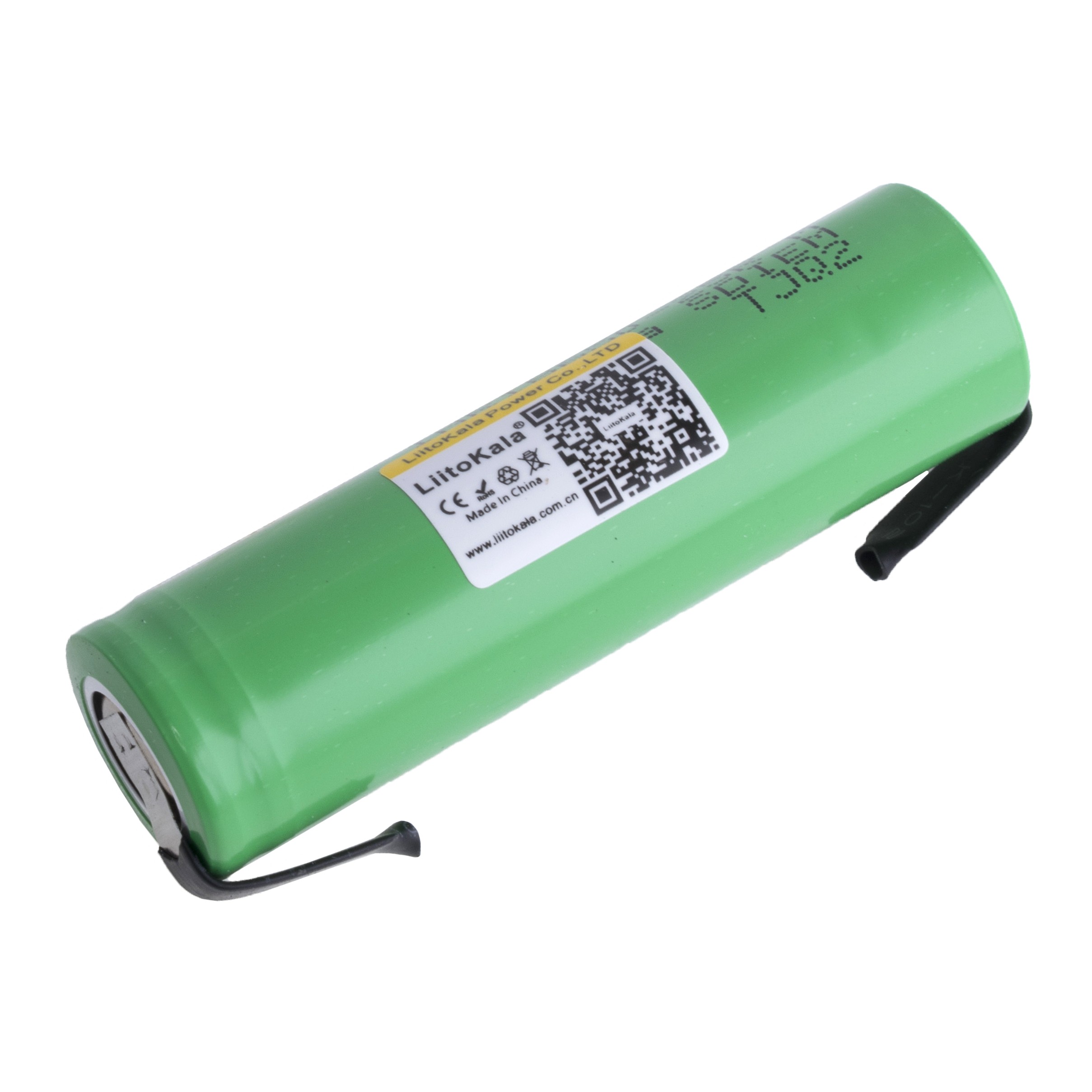 Li-Ion 2500mAh, 3,7V, 18650 LiitoKala літій-іонний акумулятор з виводами 25R-N