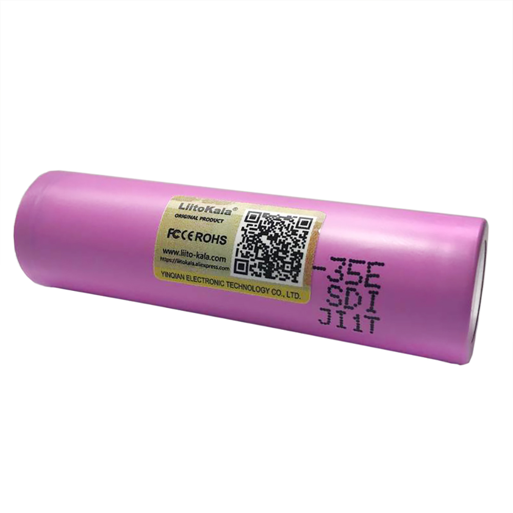 Li-Ion 3500mAh, 3,7V, 18650 LiitoKala літій-іонний акумулятор 18650 35E (банка Samsung - INR18650-35E)