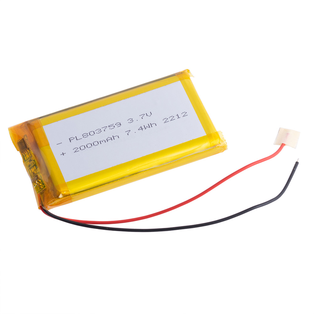 LiPo 2000 mAh, 3,7V, 8x37x59мм LiPower акумулятор літій-полімерний LP803759