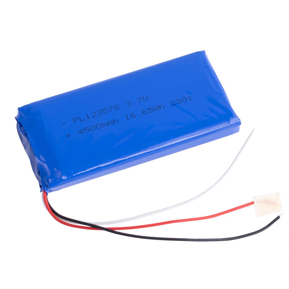 LiPo 4500 mAh, 3,7V, 12x35x78мм LiPower акумулятор літій-полімерний PL123578