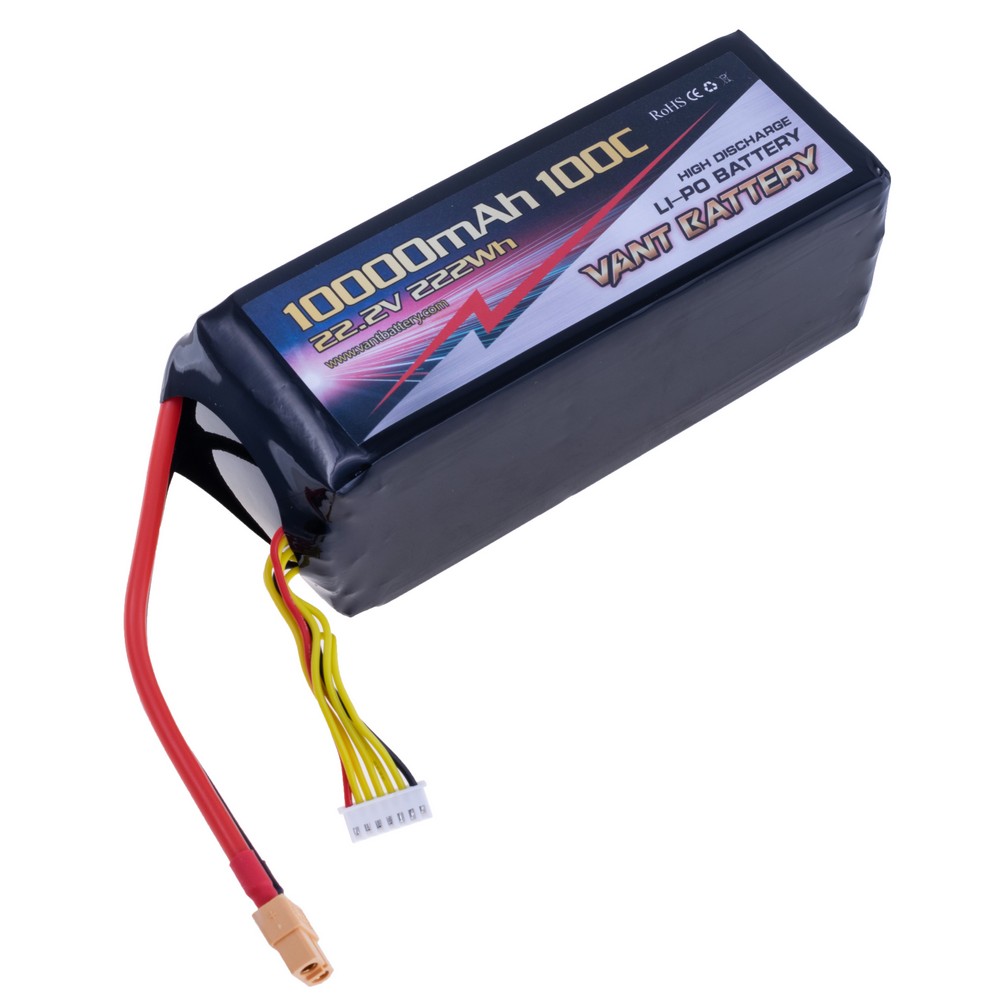 LiPo 10000 mAh, 22,2V, 61x60x162мм VANT Battery акумулятор літій-полімерний 6S1P LI-PO 100C XT60