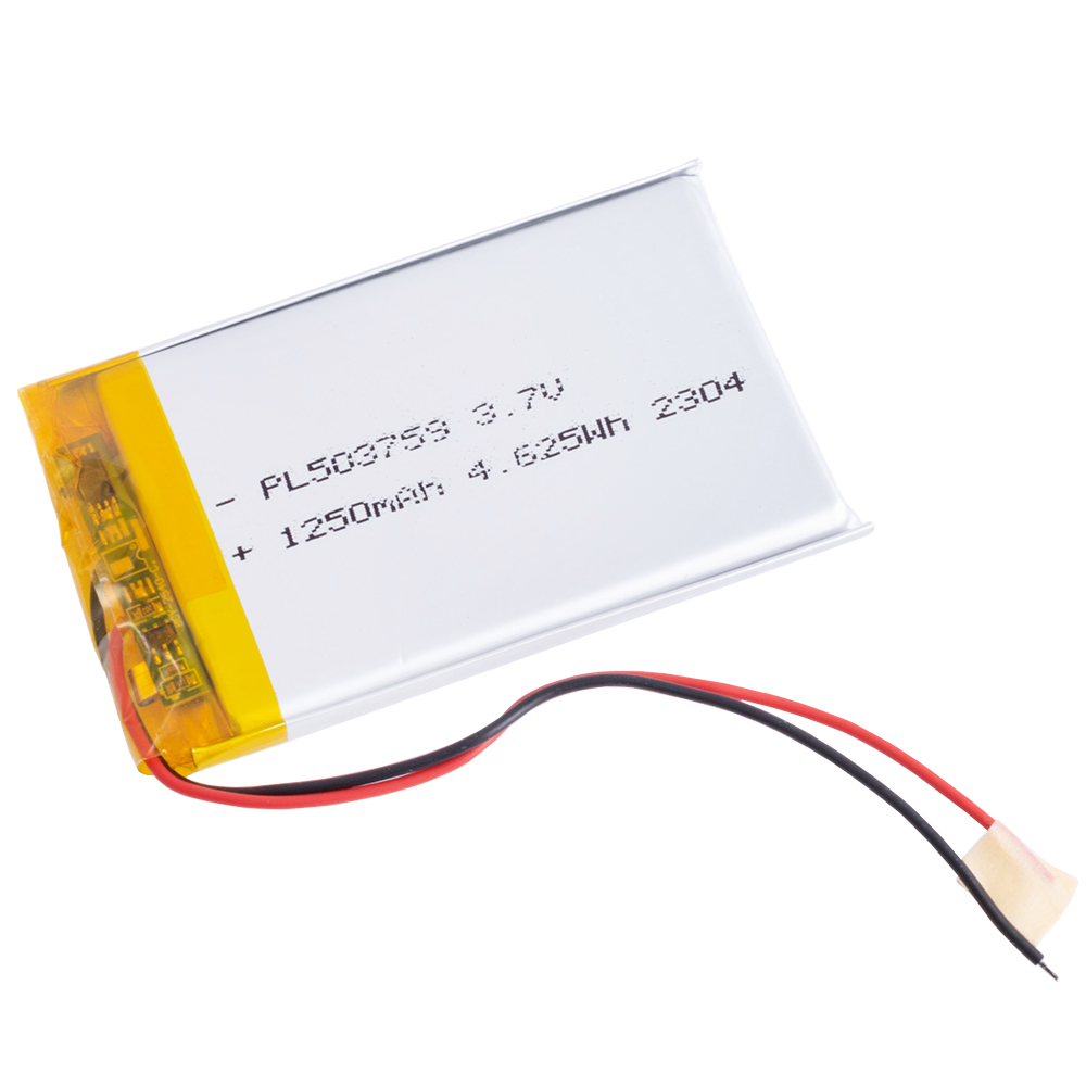 LiPo 1250 mAh, 3,7V, 5x37x59мм (LiPower) акумулятор літій-полімерний)