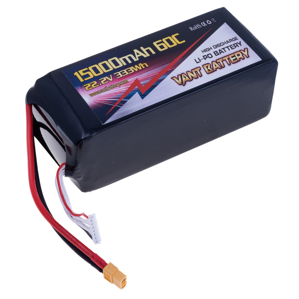 LiPo 15000 mAh, 22,2V, 67x75x177мм VANT Battery акумулятор літій-полімерний 6S1P LI-PO 60C XT60