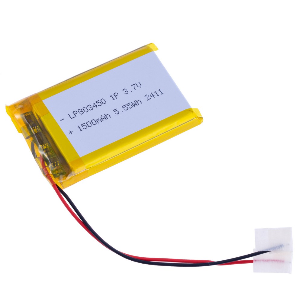 LiPo 1500 mAh, 3,7V, 8,2x34,5x50,5мм LiPower акумулятор літій-полімерний LPW803450 LiPo 1500 mAh, 3,7V, 8,2x34,5x50,5мм LiPower акумулятор літій-полімерний LPW803450