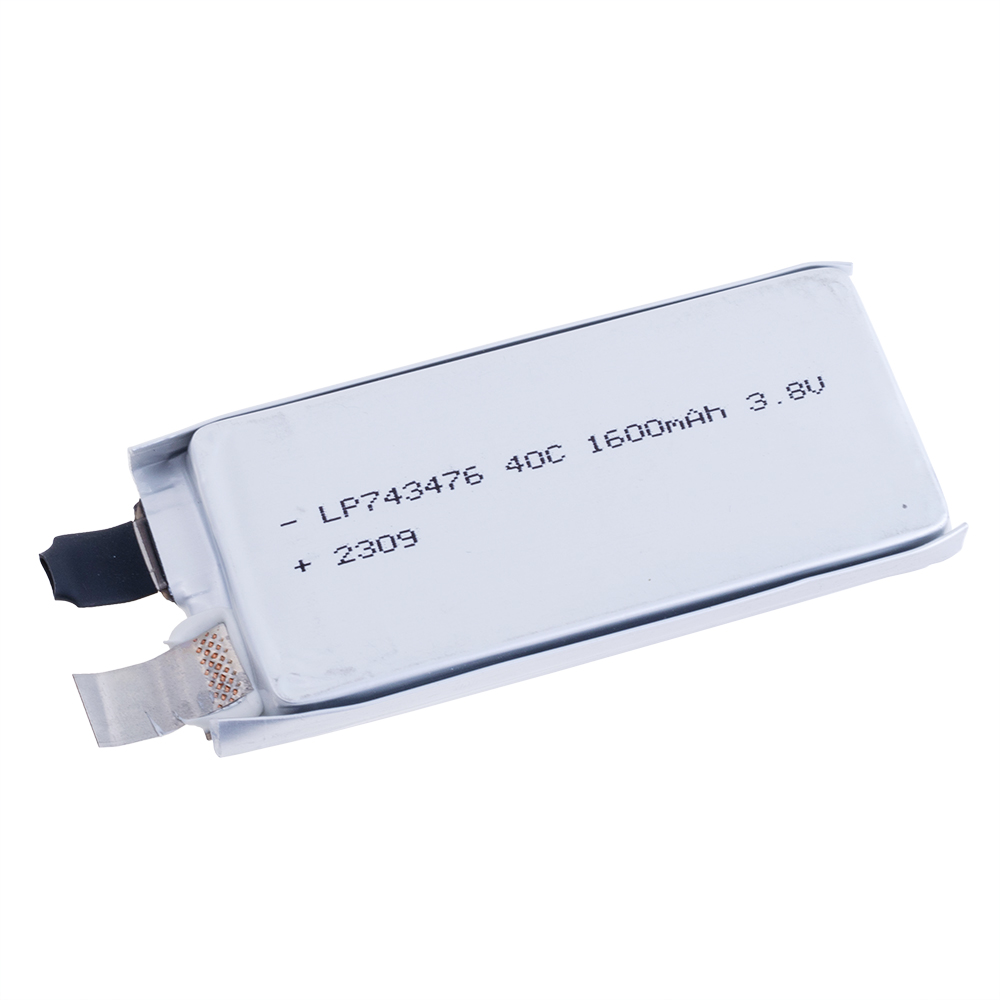 LiPo 1600 mAh, 3,7V, 7,4x34x77мм LiPower акумулятор літій-полімерний LP743476