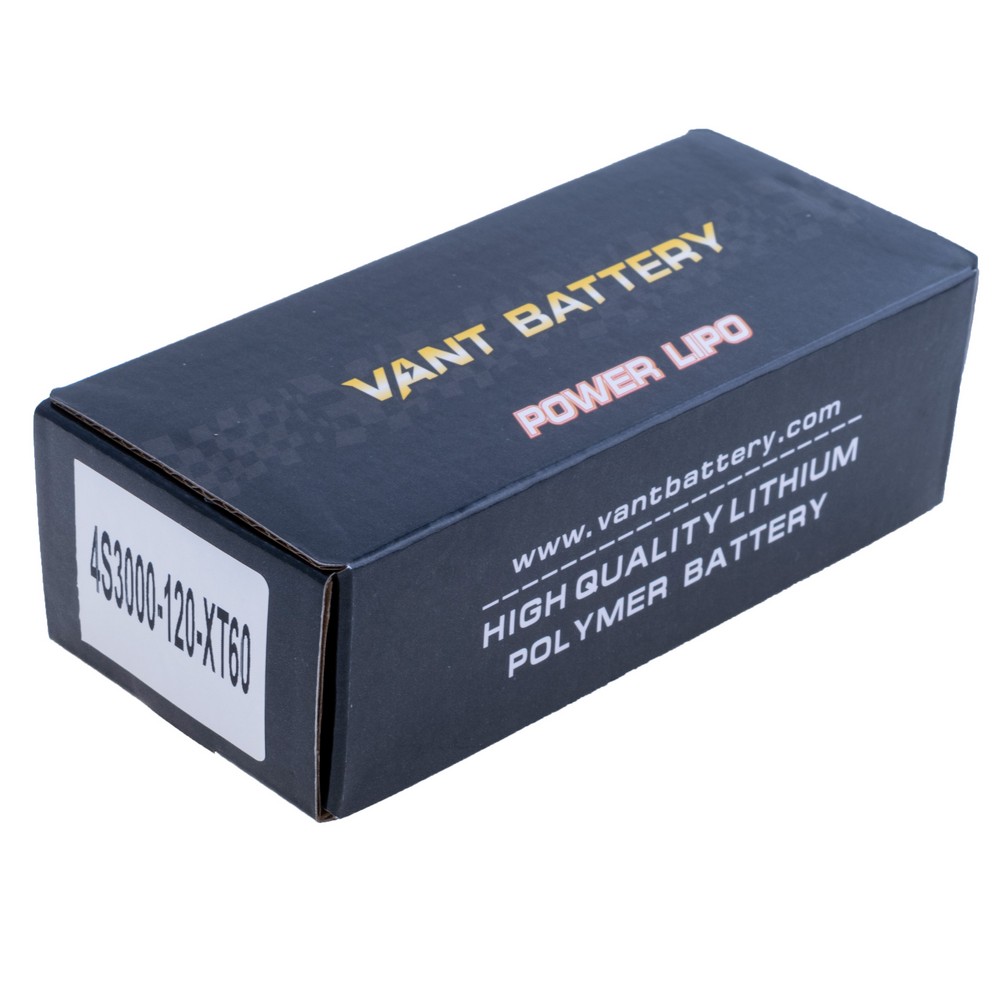 LiPo 3000 mAh, 14,8V, 102x35x35мм VANT Battery акумулятор літій-полімерний  4S1P LI-PO 120C XT60