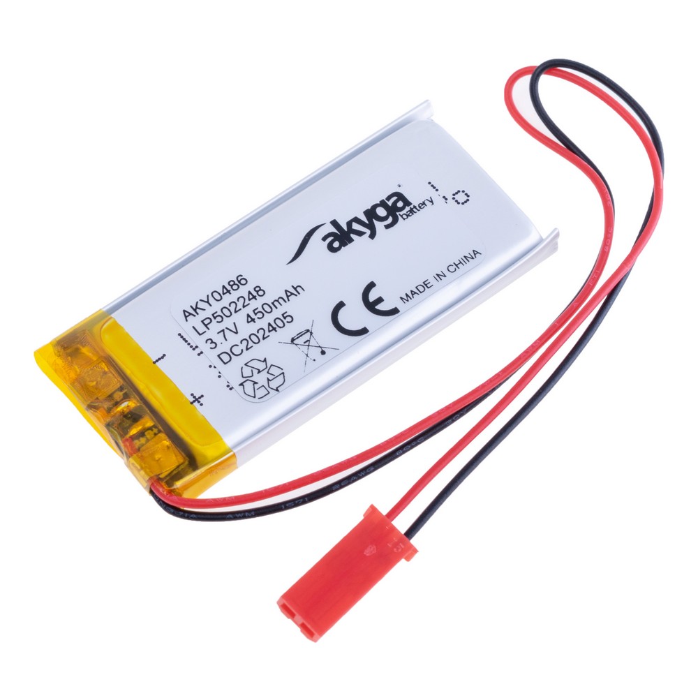 LiPo 450 mAh, 3,7V, 5x22x48мм AKYGA BATTERY акумулятор літій-полімерний AKY-LP502248