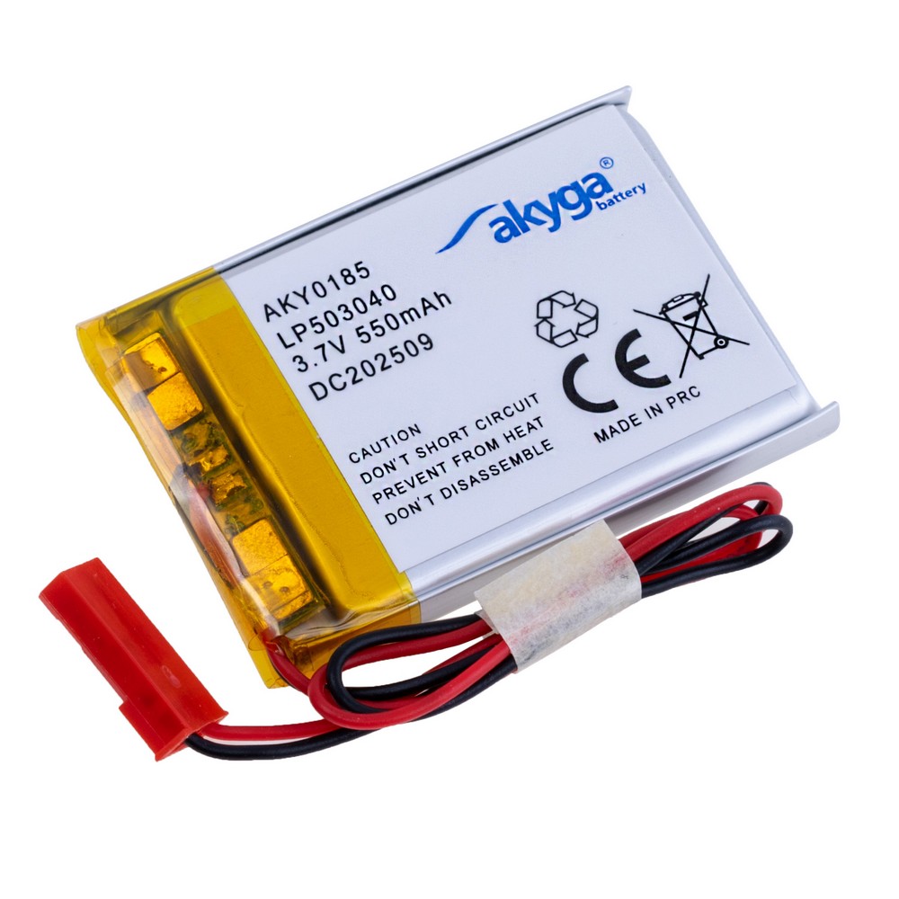 LiPo 550 mAh, 3,7V, 5x30x40мм акумулятор літій-полімерний AKY-LP503040 LiPo 550 mAh, 3,7V, 5x30x40мм акумулятор літій-полімерний AKY-LP503040