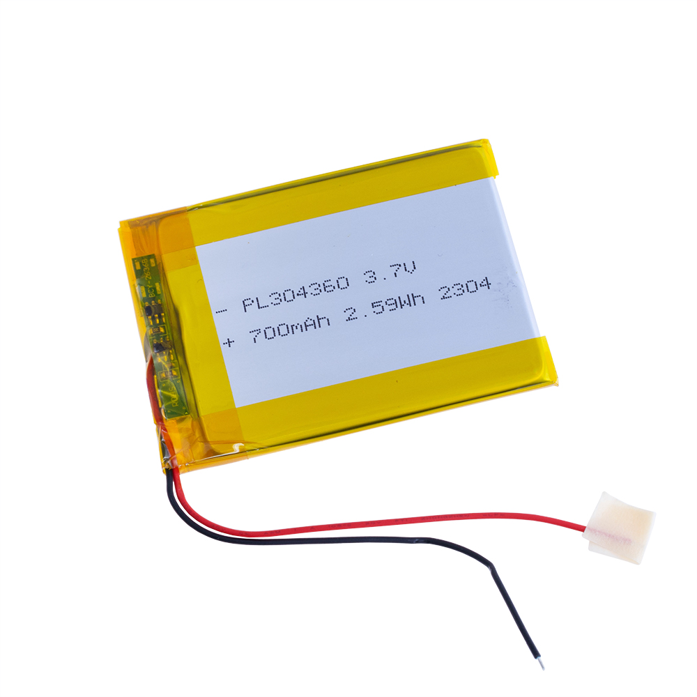 LiPo 700 mAh, 3,7V, 3x43,5x60,5мм із захистом LiPower акумулятор літій-полімерний PL304360