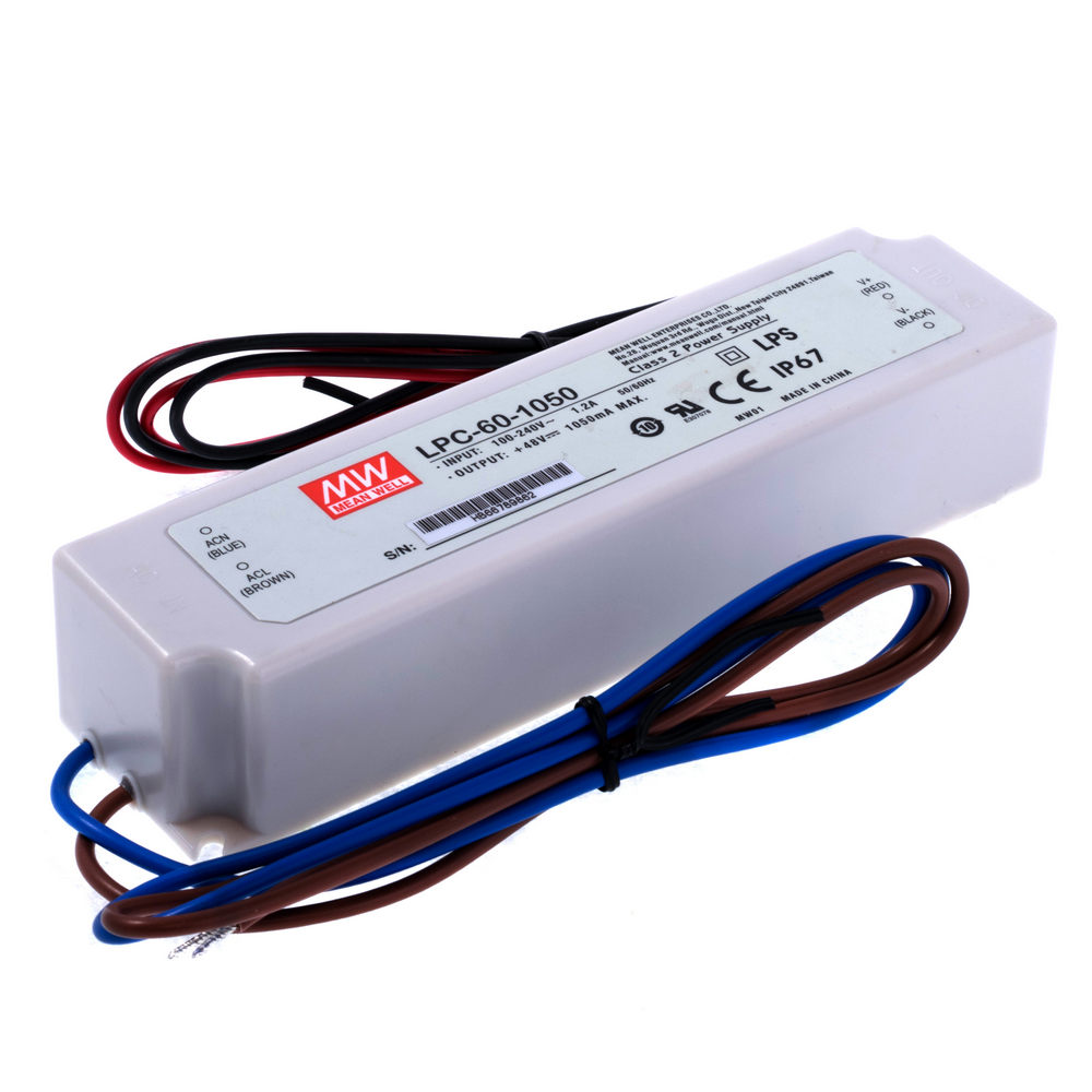 Блок живлення для світлодіодів 1050mA, 9...48VDC, LPC-60-1050 Блок живлення для світлодіодів 1050mA, 9...48VDC, LPC-60-1050