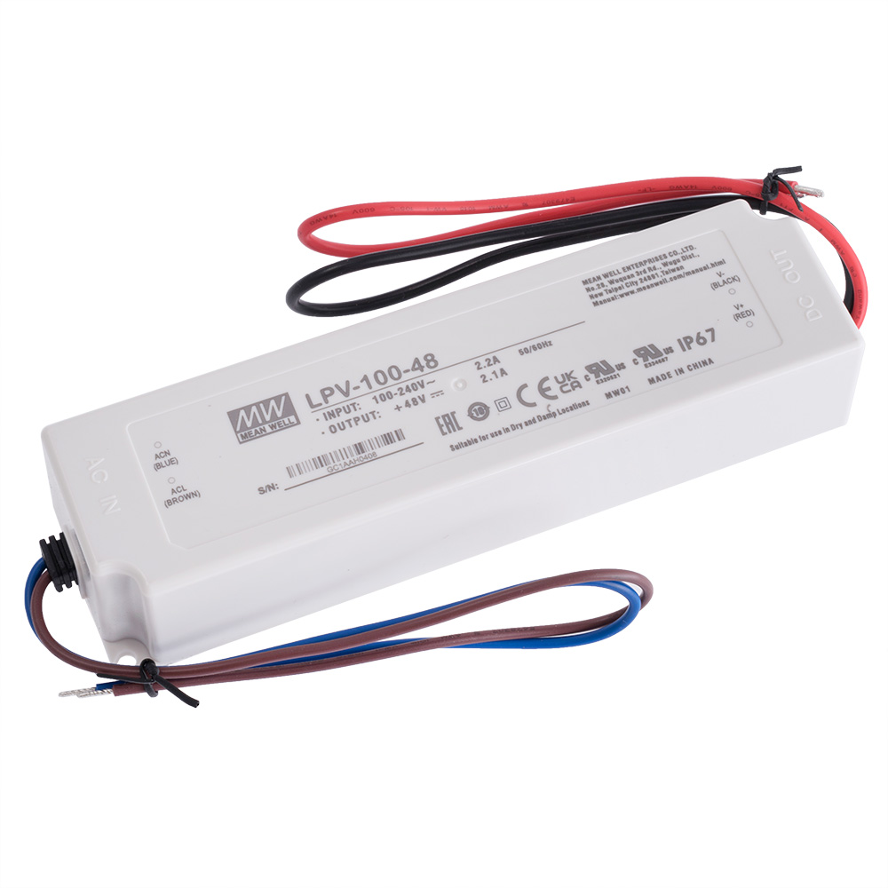 Блок живлення для світлодіодів 2,1A, 48VDC, LPV-100-48