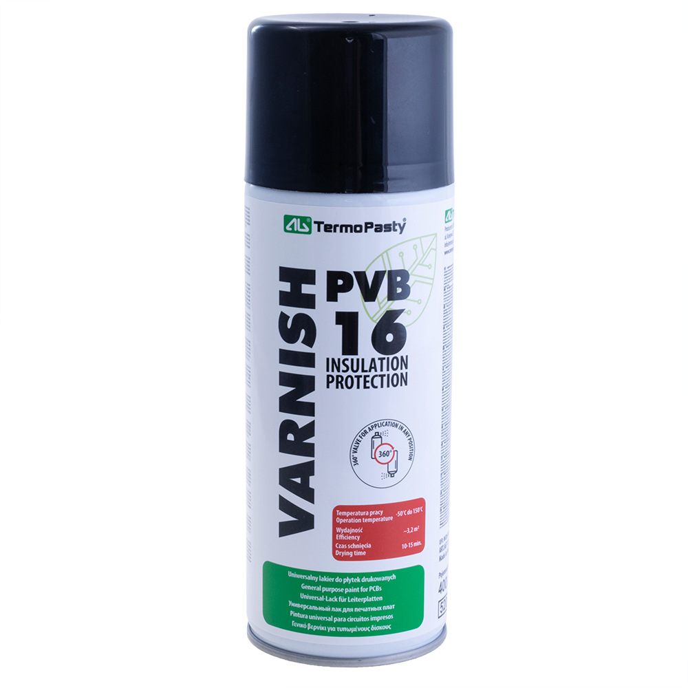 ЛАК PVB 16 (Універсальний лак для друкованих плат) PVB Varnish, 400мл. (ART.AGT-115) AG TermoPasty
