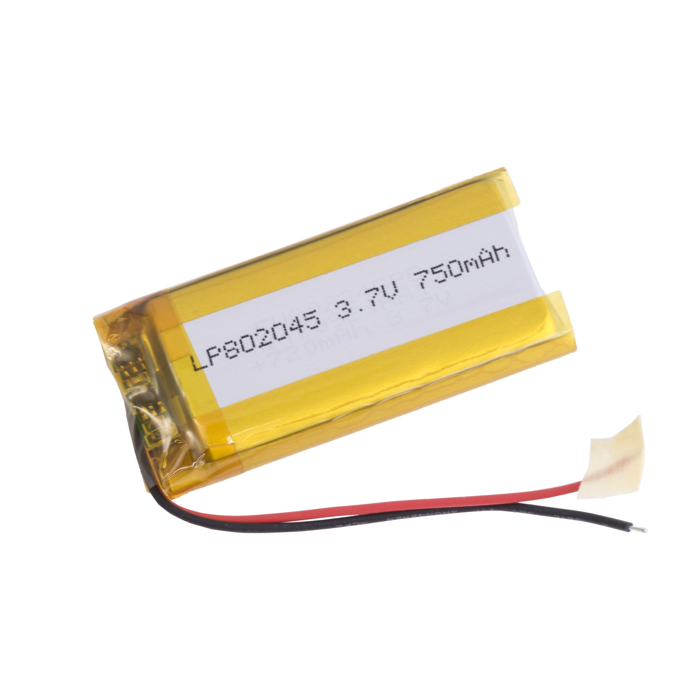 LiPo 750 mAh, 3,7V, 8x19x44мм (LiPower) акумулятор літій-полімерний)