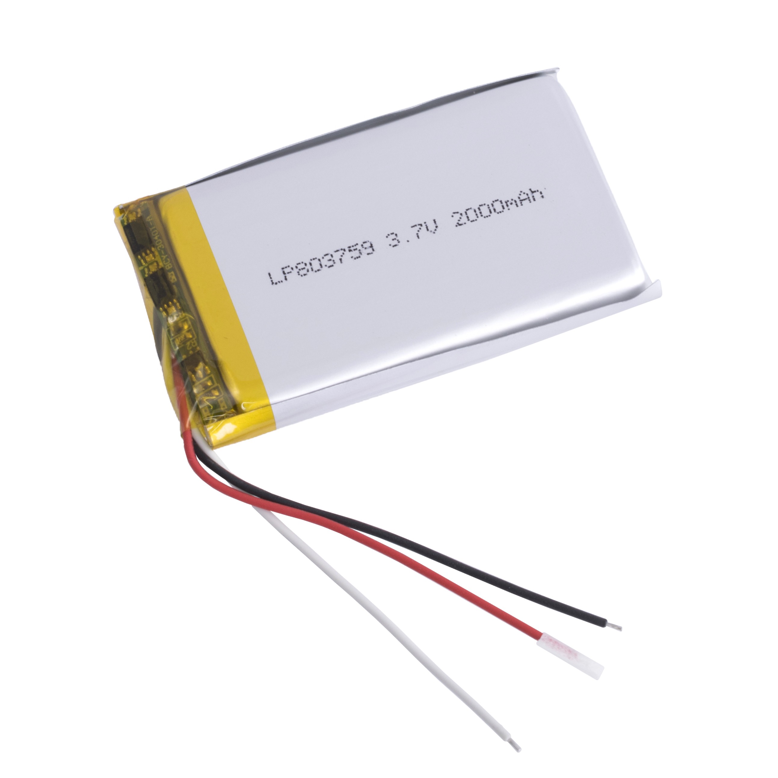 LiPo 2000 mAh, 3,7V, 8x37x59мм LiPower акумулятор літій-полімерний LP803759