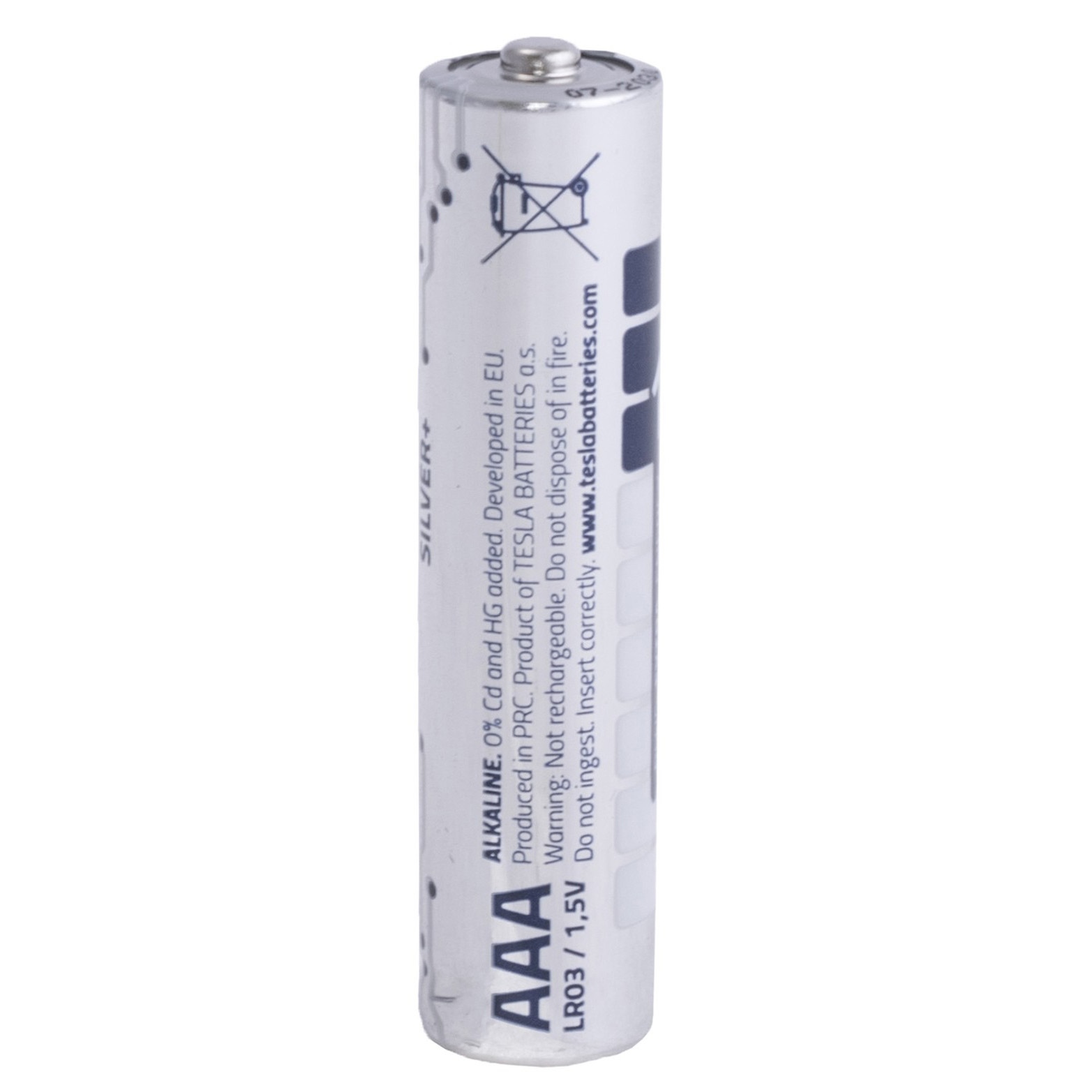 Батарейка AAA лужна 1,5V 1шт. Tesla AAA SILVER+ LR03